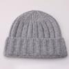 Large Head Cashmere Knit Beanie Solid Color Winter Warm Ear Flap Hat Men Women