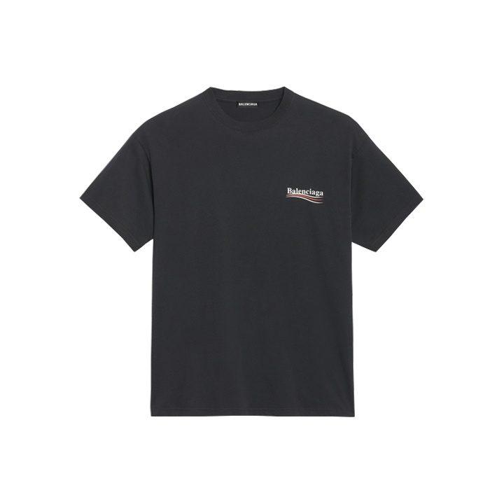 Balenciaga Политическая кампания SS20 Футболка Обычный крой Мужская Черный 570803TAV441000
