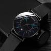 Geneva Mens Watches Balck Ultra Thin Stainless Steel Mesh Band Calendar Quartz Wristwatches Relogio Masculino reloj mujer
