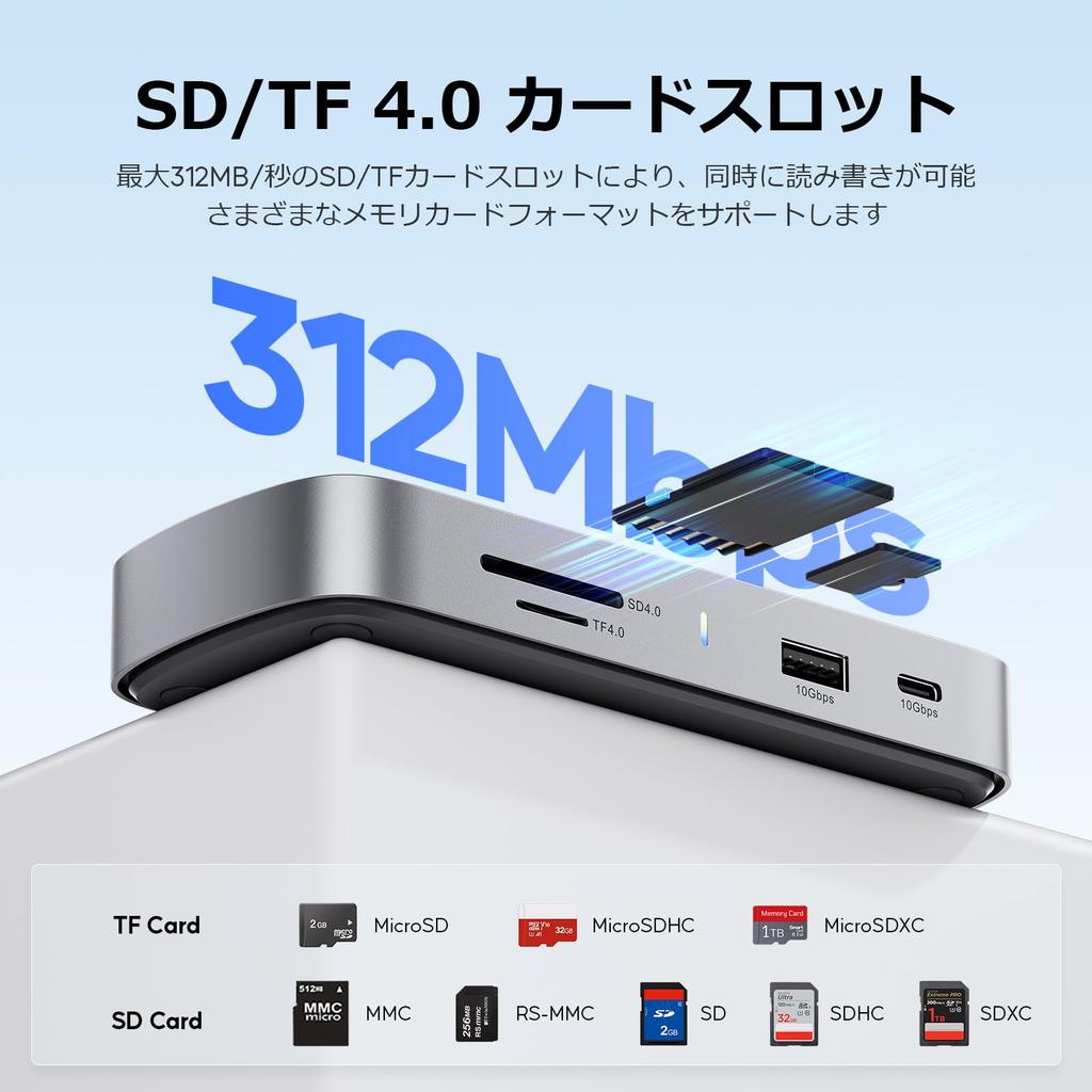 PULWTOP 10 In 1 Small Docking Station USB C PC Dock Not 1 X HDMI 4K 8K 2 X USB To Host PD Output 100W Windows Compatible (Adapter Included) @120Hz/