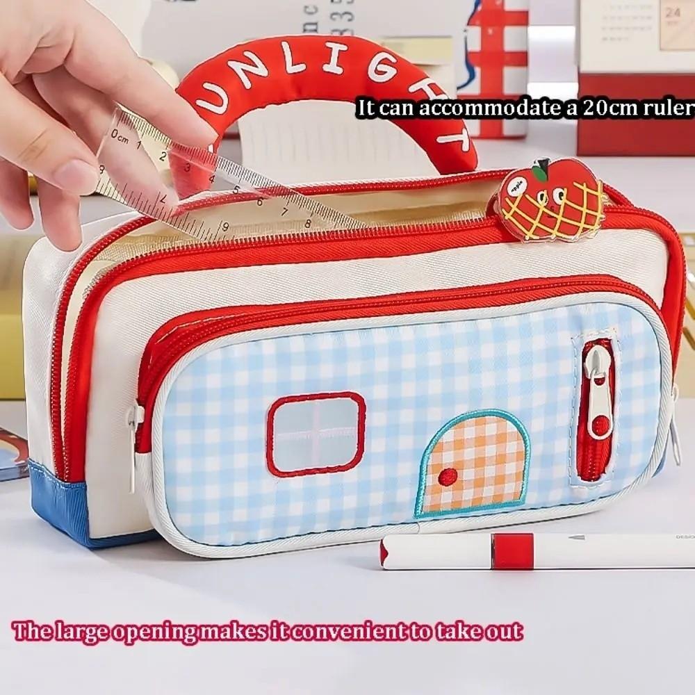 House Design Pencil Pouch Large Capacity Pen Bag Cosmetics Storage Pencil Case Gifts