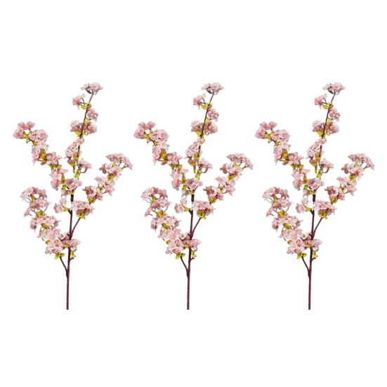 Yousheng 3 шт. искусственные ветки сакуры, многоразовые искусственные шелковые стебли сакуры, розовые или белые ветки сакуры для вазы, свадьбы, домашней вечеринки