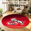 Round Rug Custom NameFC Köln Pattern Non Slip Carpet Home Floor Decor