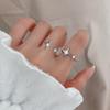 Four Corner Star Sparkling Ring, High-end Personalized Adjustable Jewelry with An Open Mouth.