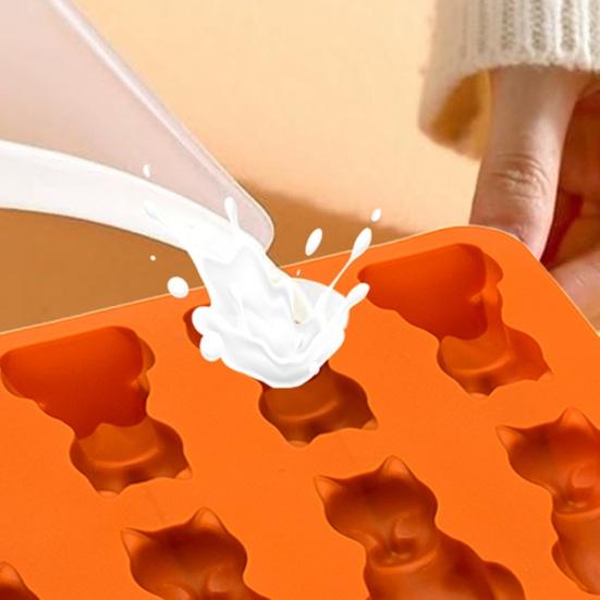 3D Форма для льда в виде кота, силиконовый поднос без БФА для холодных напитков, виски, коктейлей, легко извлекаемый ледогенератор