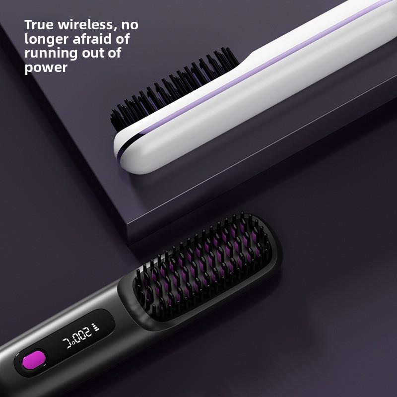 New Cross Border Wireless Straightening Comb Negative Ion Straightening Comb Wireless Straight Roll Portable Straightening Cur 4