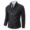 Men's Padded Thickened Fall and Winter Knitwear Splicing Sweater Coat Men's Jacket Cardigan