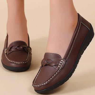 Модные женские туфли-оксфорды из натуральной кожи на танкетке, женские туфли-лодочки, женские мокасины, мягкие, женские, большого размера