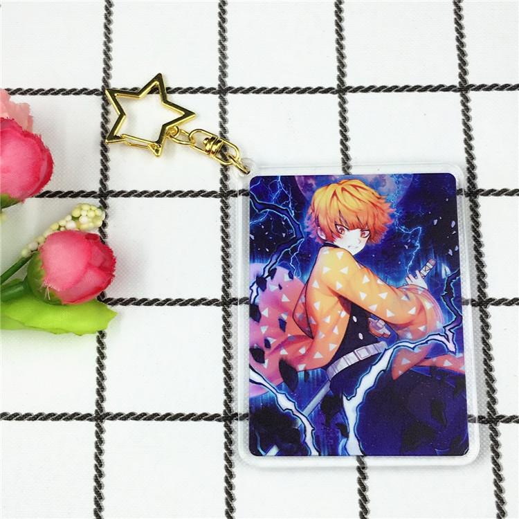 Кольцо для автомобиля, сумка для ключей, украшение для ключей, аксессуар, подарок, аниме, подарки, кулон, аниме-игры, Demon Slayer, персонаж из мультфильма, акриловый брелок, металл