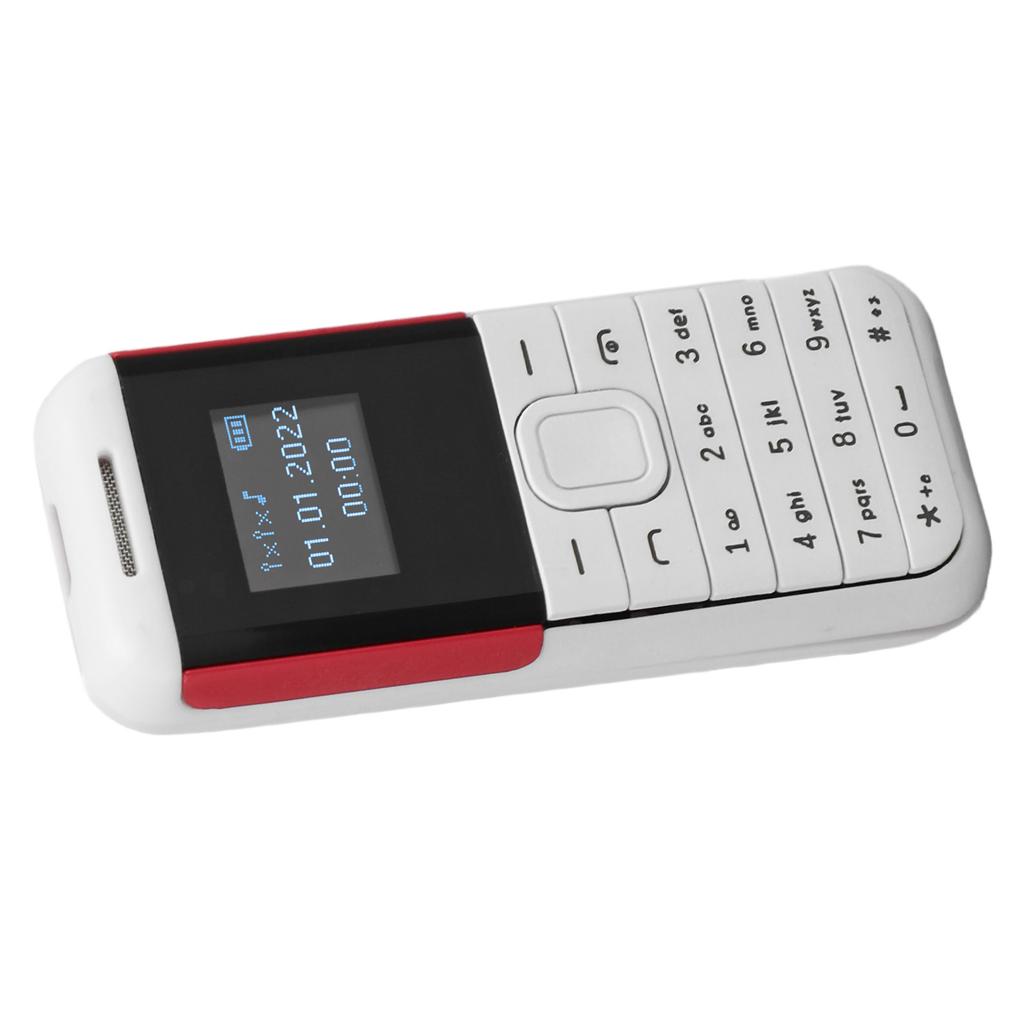 Крошечный мобильный телефон Мини 2G телефон 0,66-дюймовый экран 2 в 1 Bluetooth аудиоплеер Двойной режим ожидания карты GSM Маленький базовый телефон для