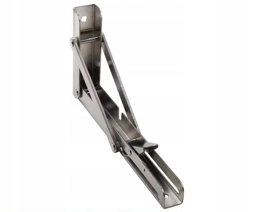 2X Foldable Table Top Shelf Support Heavy Duty Angle Bracket 400mm Black Tmy