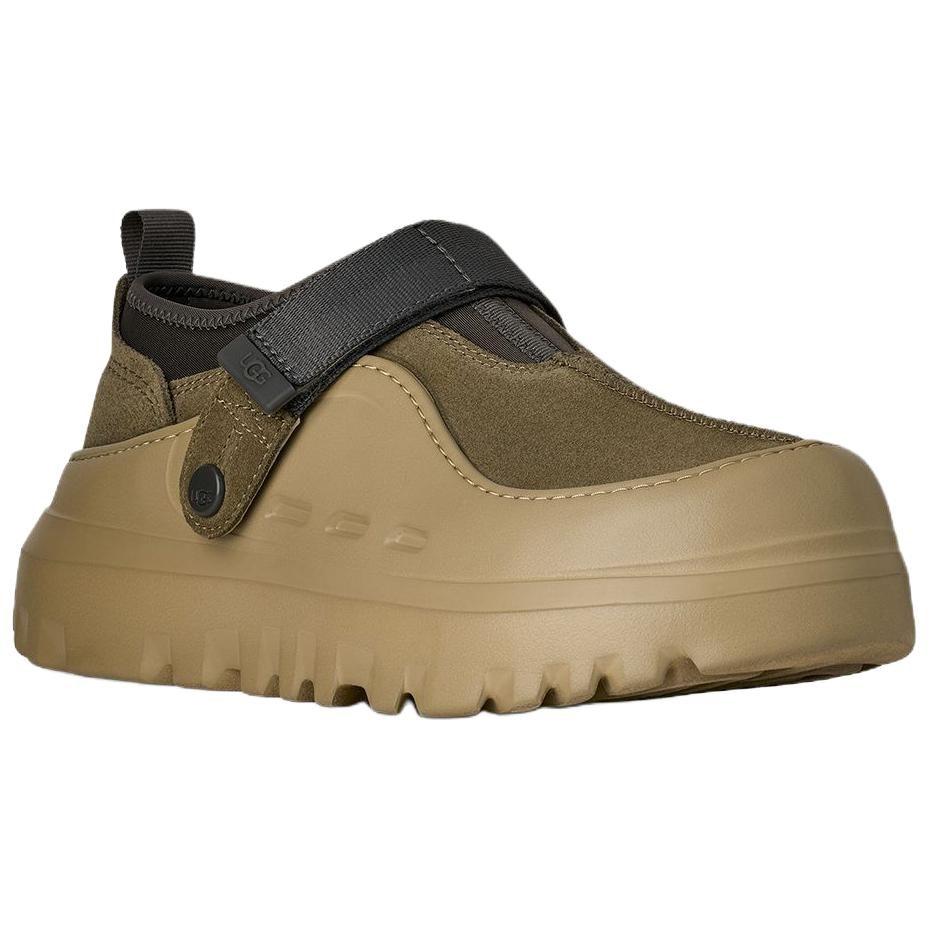 UGG PeakMod Низкие повседневные ботинки из спилка коровьей кожи Мужские Темно-оливковые 1171355-DLVM