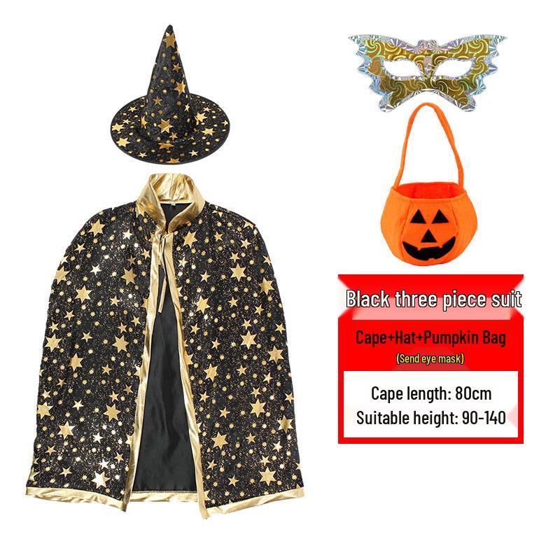 Kids' Halloween Capes: Witch & Wizard Cosplay Costumes