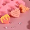 Multicavity Love Heart Chocolate Silicone Mold Candy Biscuit Mould Love Ice Tray Baking Tool Gift Love Fondant Cake Candle Mold