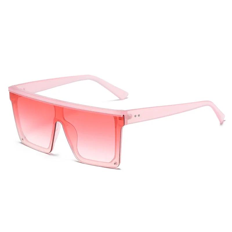 Oversized Square Sunglasses For Women Men Fashion Siamese Lens Style Flat Top Shield Shades