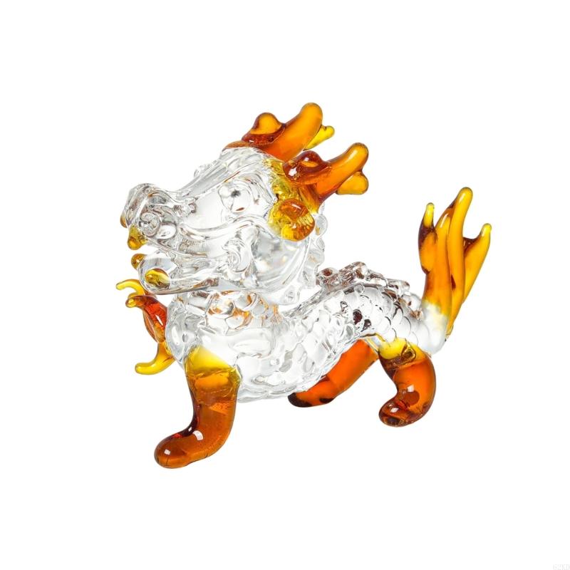 62KD Красочная хрустальная статуэтка дракона фэн-шуй для офиса, гостиной, ремесло с заботой