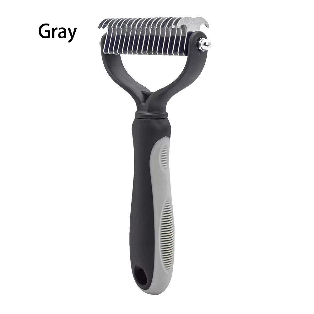 Расческа для кошек и собак, для удаления шерсти, двухсторонний инструмент для кардинга, профессиональные принадлежности для чистки домашних животных