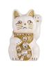 Lucky Cat Jewelry Cat Left Hand Cat Lucky Cat Maneki Cat Lucky Feng Shui Ornament Offerory Box White (S-SIZE White) Raised/Pottery_Lucky (jw_S