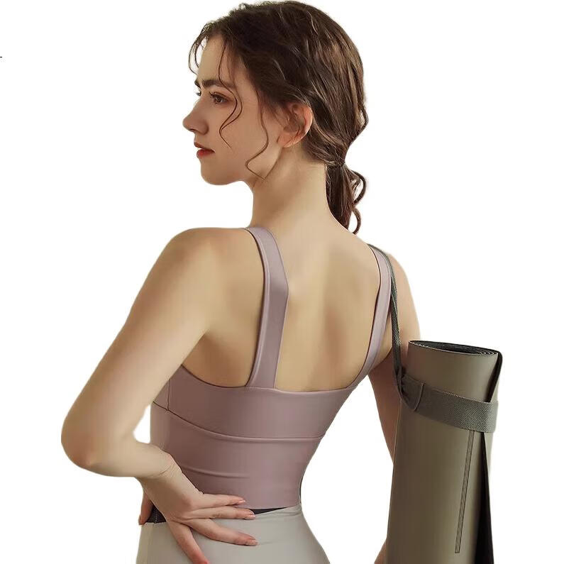 LangSha Women's Sports High-Intensity Fitness Running Anti-Shock Yoga 7A Antibacterial Beautiful Back Vest-Style Bra, Push-Up And Anti-Sagging