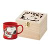 Yamaka Shoten Snoopy Mug Colorful Happy Holiday Pattern Wooden Red Capacity 350ml Tableware Miscellaneous Goods Scandinavian Present Popular Ranking