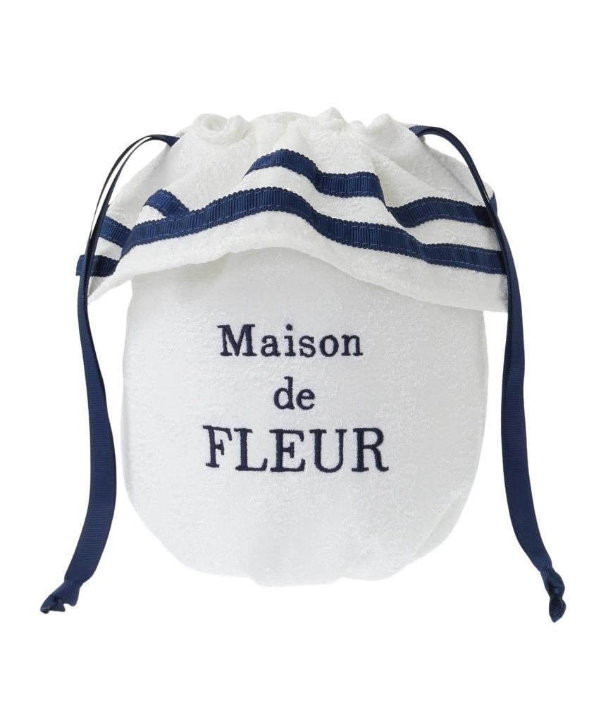 Maison de Fleur Мешочек на завязках с подкладкой, жаккардовая лента, Белый, Размер F, 08000481700
