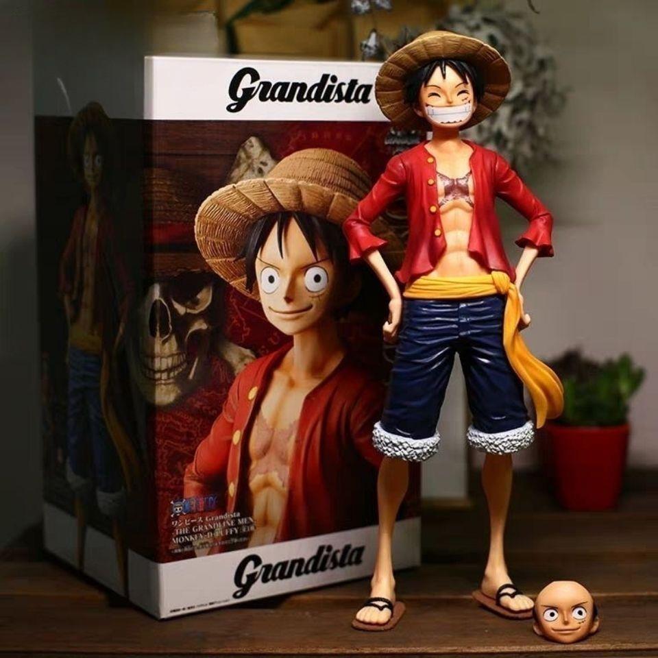 One Piece Luffy Smiley Face Luffy Mengqi D Luffy Face Changing Luffy Handmade PVC Model Ornament Christmas Decoration Gift