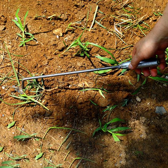 Инструмент для выкорчевывания прополки, садовые грабли с длинной ручкой, высокопрочный инструмент для удаления сорняков с полированной поверхностью, садовые принадлежности