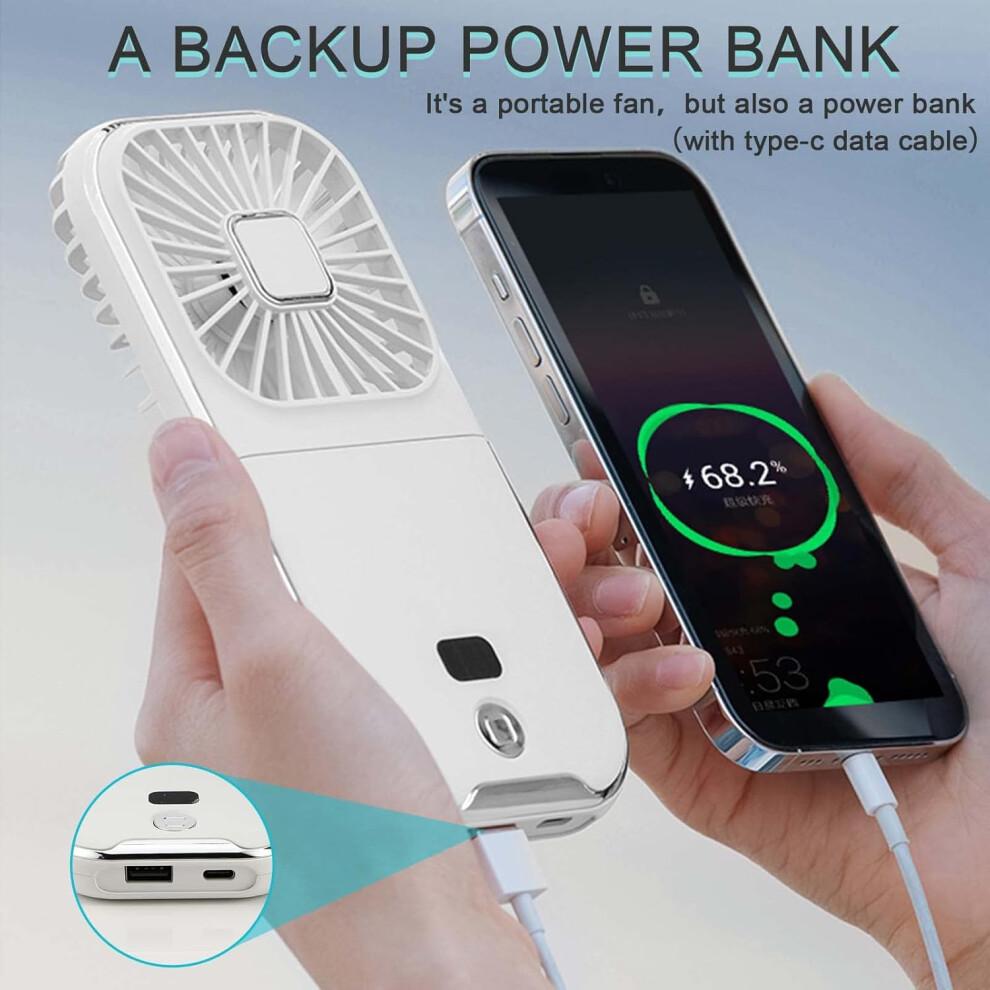 Portable Fan, Portable Mini Fan, Hand Fan, 4 Speed Small Personal Fan, Handheld Fan, 180¡ã Rechargeable Silent USB Fan for Outdoor, Travel