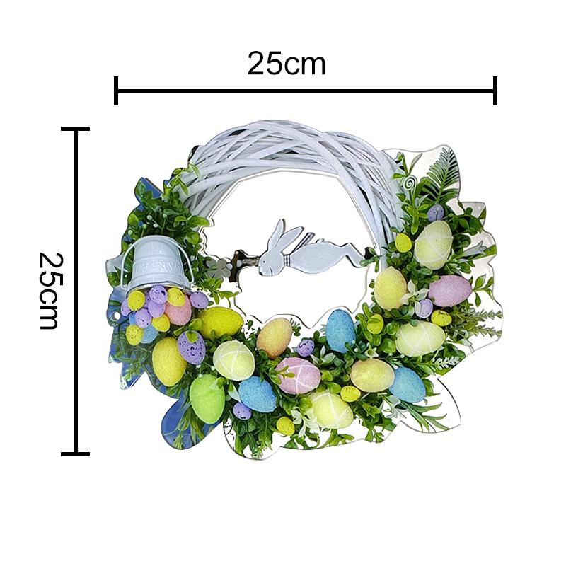1 шт. пасхальные венки, цветочные украшения в виде кролика, гирлянда, декор для дверей, домашний декор, реквизит для свадьбы, дома, дня рождения, вечеринки, принадлежности