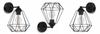 ELEGANT RETRO WALL LAMP WIRE BLACK LOFT