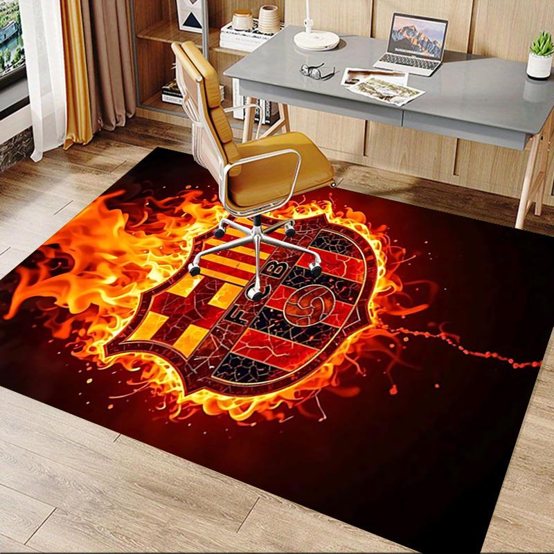 1 шт. Коврик FCB Flames, противоскользящий, полиэстеровый, для пола, для офиса, спальни