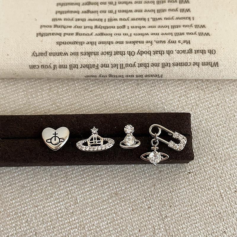 Нишевые высококачественные серьги-гвоздики с планетой из циркония, женские легкие, роскошные, ретро, элегантные, персонализированные, модные, универсальные серьги