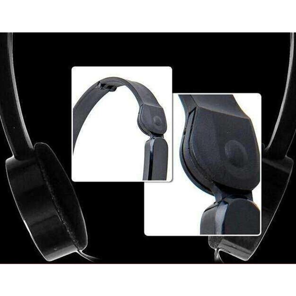 Foldable Over-Ear Headphone Corded Noise Isolating Corded Stereo Headsets with Microphone for Adults Teens 3.5mm