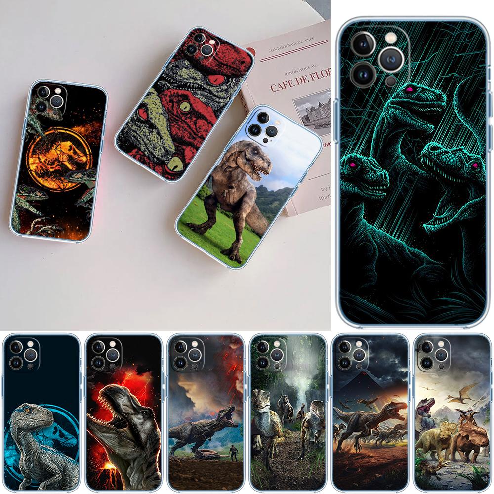 Dinosaur Transparent Phone Case for Motorola Moto E13 E15 E20 E22 22I E22S E30 E32 E40 E7 E7I G Plus Power Play Stylus G22 G14