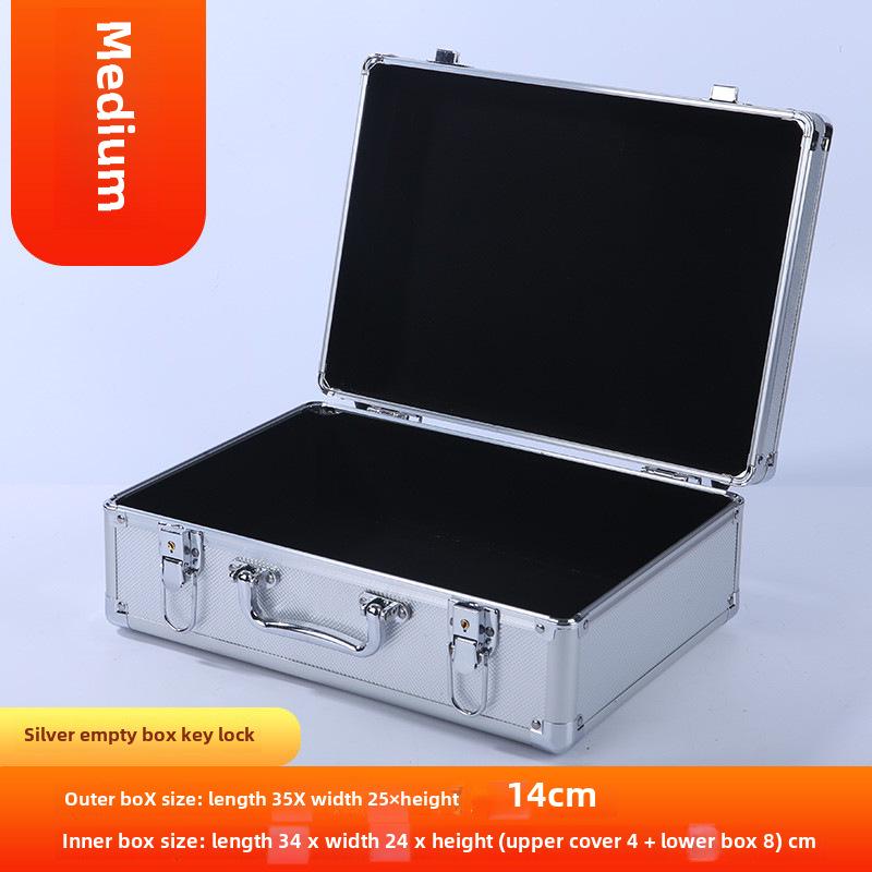 Портативный ящик для инструментов из алюминиевого сплава с замком для хранения оборудования, документов и наличных денег