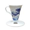 Conical 30 Single Coffee Dripper Transparent Dripper Tarachine Single Cup Measuring Spoon with Paper Filter Great Wave Off Kanagawa (The (Arita Ware))