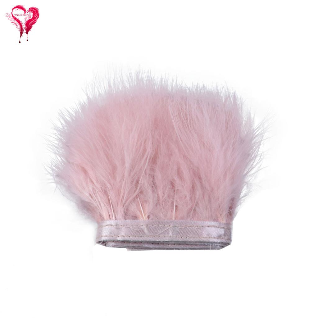 Turkey Marabou Feather 1 Meter Fancy Soft Fluffy Dyed Colorful Ribbon Lace Trim 6-8 CM Party Dress Garment Decoration Fringe