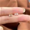 S925 Sterling Silver 18K Gold-Plated Bow Stud Earrings - Elegant High-Quality Design for Women