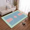 Basketball Court Pattern Area Rug for Home Decor, Sports Style Carpet Suitable for Use As an Anti-slip for Living Room Bedroom Sofas