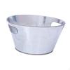 Ice Bucket Galvanized Metal Oval Tub Lightweight Decorative Drink Iced Chilling Beer for