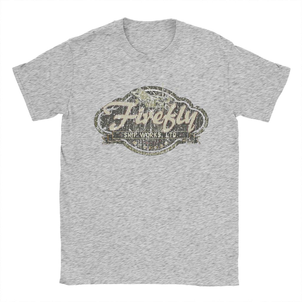 Firefly Serenity Ship Works Ltd TShirt Unisex Y2K Funny TShirts Summer Round Neck Novelty Tee Shirt Custom DIY Big Size Tops
