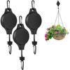 Plant Pulley Hook Heavy Duty Retractable Hanger Hook Adjustable Plants Hanging Pulley Hook for Outdoor Garden Flower Basket Pots Birds Feeder