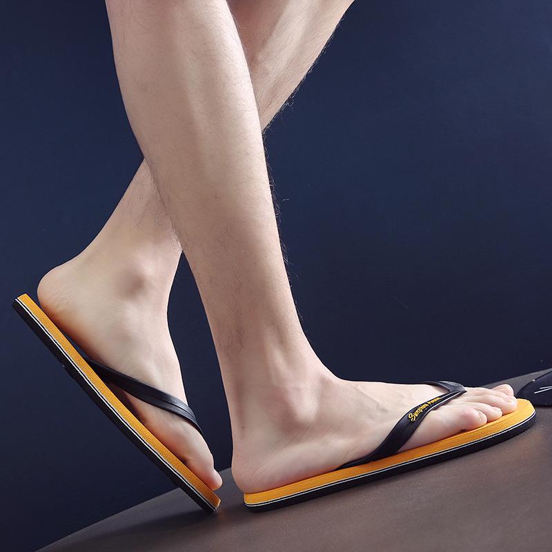 Летние новые трендовые шлепанцы мужские тапочки персонализированные уличные повседневные нескользящие угловые пляжные туфли сандалии