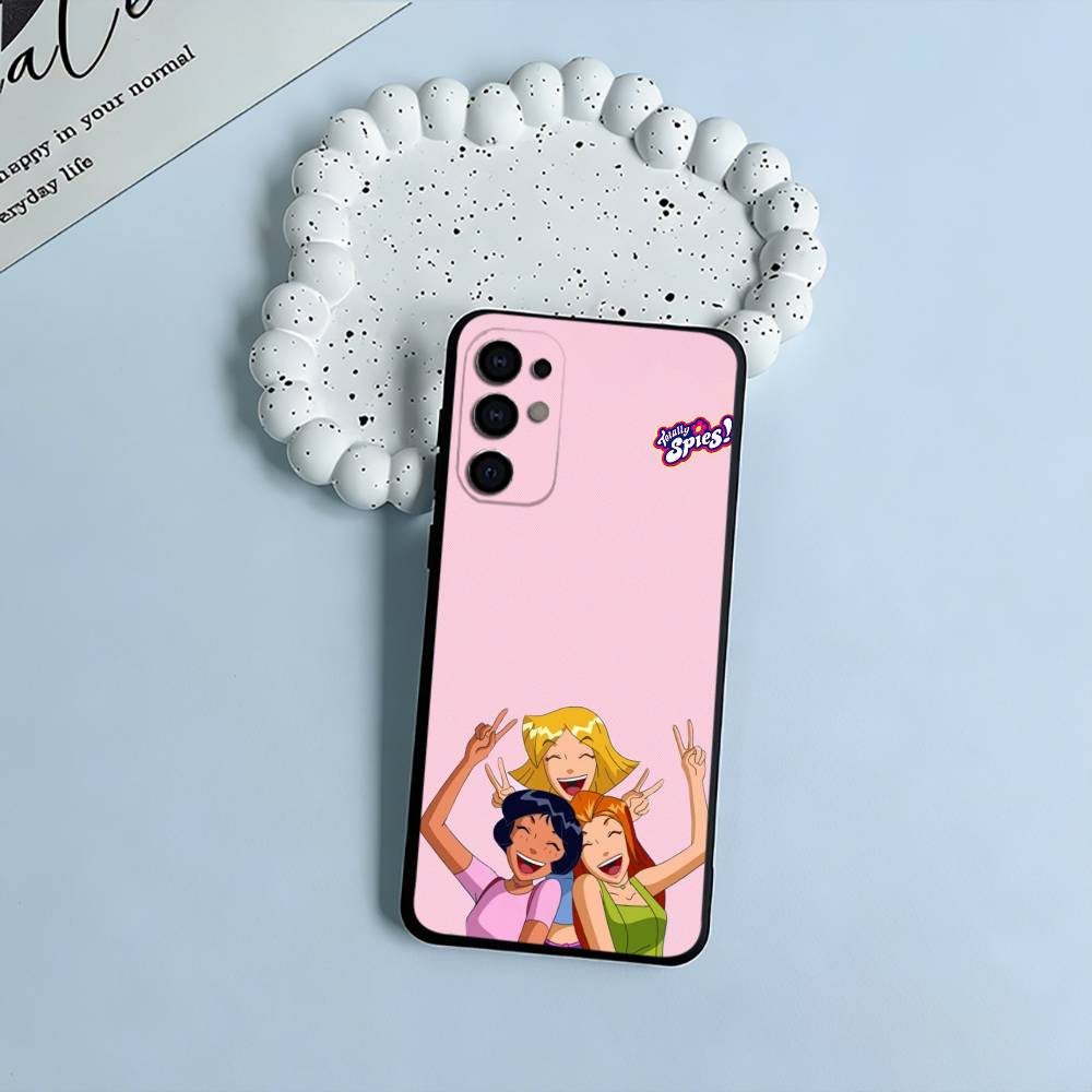 Классическая анимация T-Totally- Spies Мягкий силиконовый чехол для Samsung S25, S24, S21, S22, S23, S30, Ultra, S20, Plus, FE, Lite - Черный
