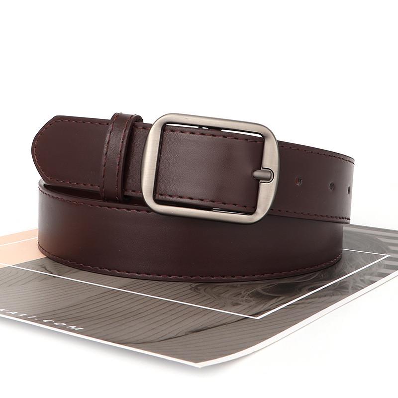 Summer City Style Pu Leather Belt For Women Men Casual Fashion Waistband With Geometric Design