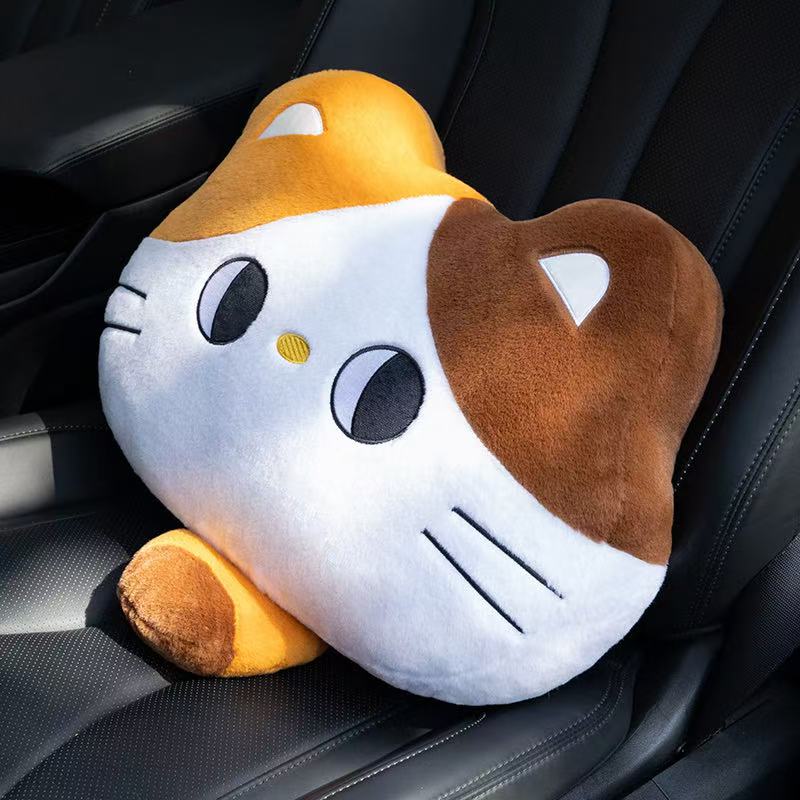 30cm Simulation New Big Tail Fat Cat Car Seat Cushion Pillow Filled Plush Toy Cartoon Anime Cute Home Gift for Friends Fun Doll