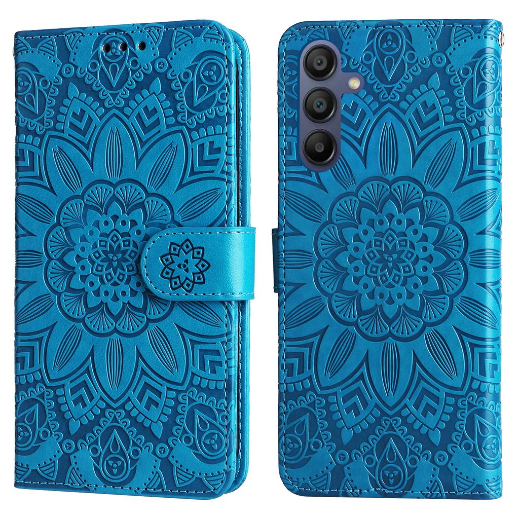For Samsung Galaxy A17 5G/A26 5G/A16 5G/A16 4G Case Sunflower Imprint Leather Wallet Phone Cover