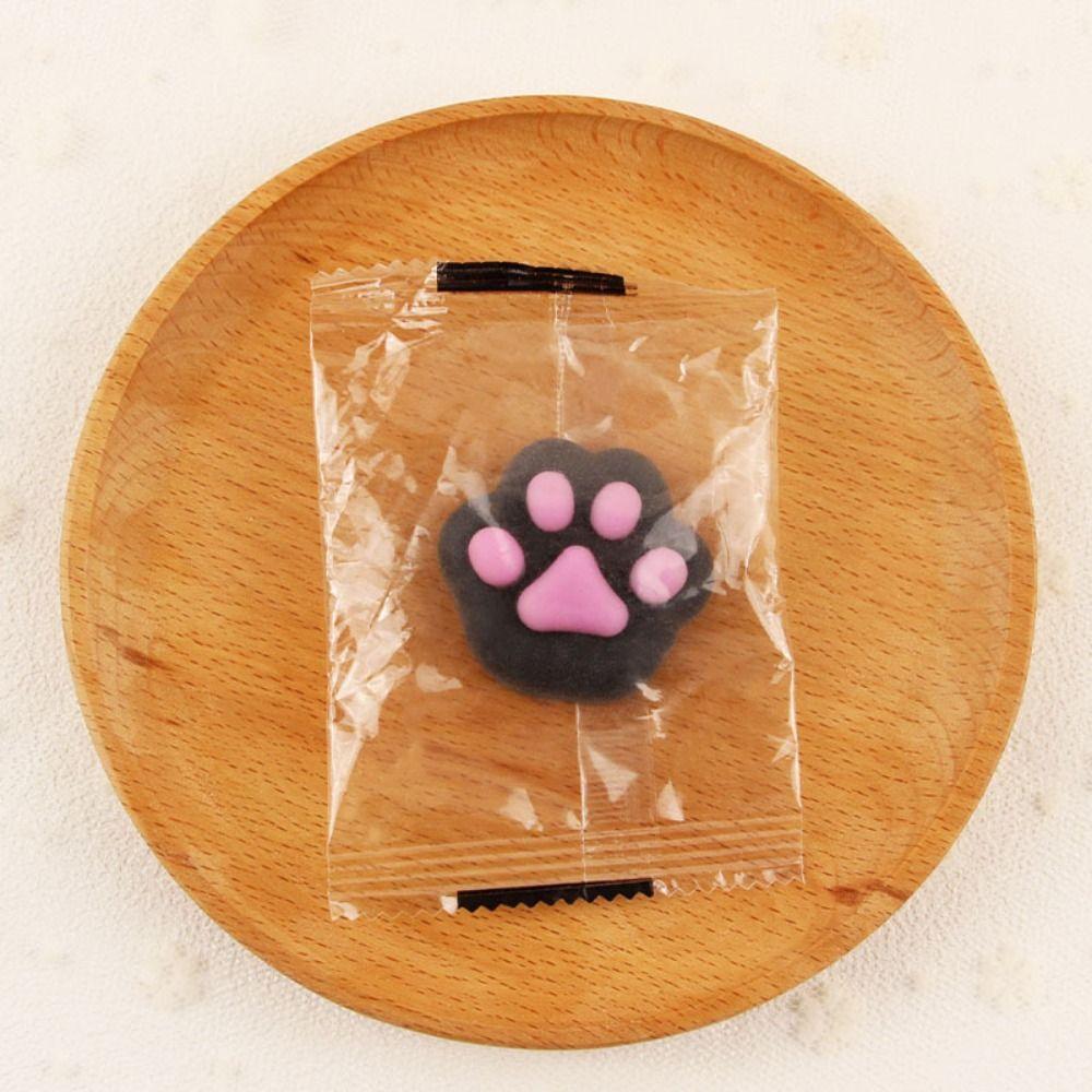 TPR Cartoon Fidget Toy Silicone Pinch Decompression Toy Mini Cat Paw Squeeze Toy  Kids Tricky Doll