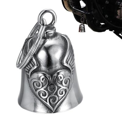 Модный кулон Lucky Bell в форме сердца, крыла мотоцикла, колокольчик для мужчин, мотоцикл, панк-рок, экзорцизм, ювелирные изделия