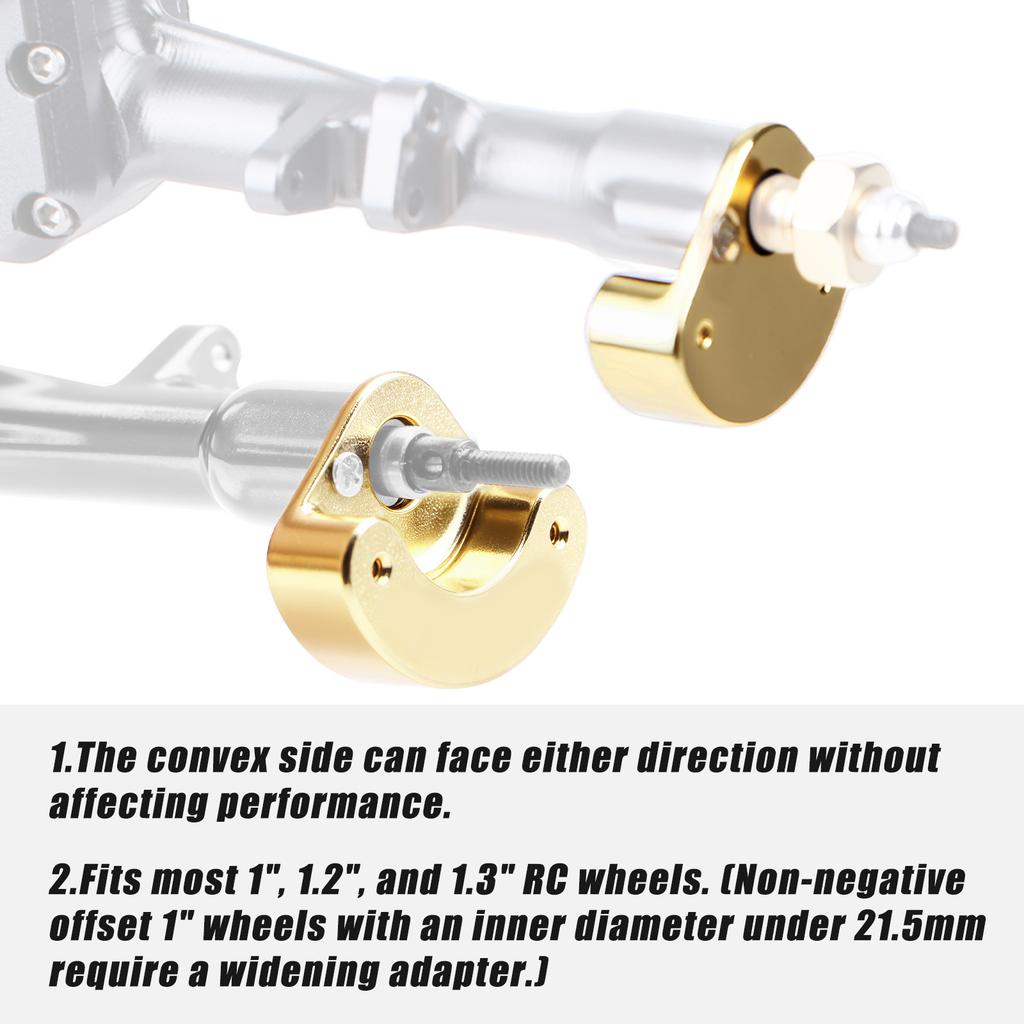 DashRC Front Rear Axle Knuckle Weights for SXC24, Heavy Axle Brass Knuckle Weights Upgrades for 1/24 RC Crawler SCX24, 4PC